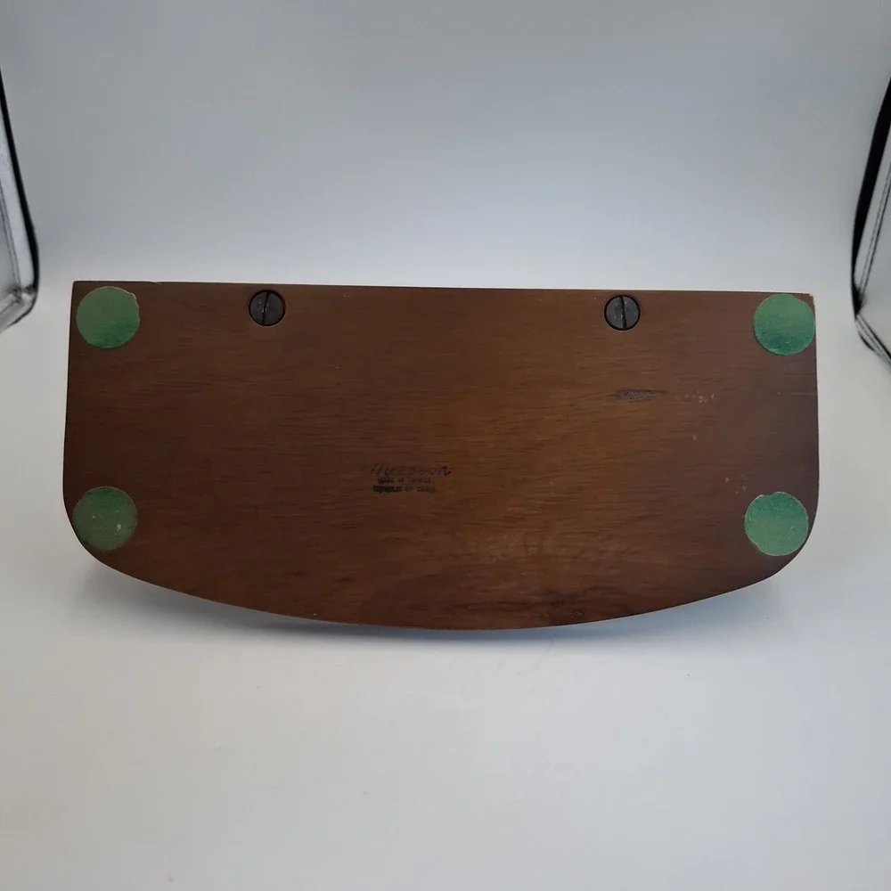 Vintage MCM Wooden 2-Tier Valet Tray Desk Organizer Watch Coins Jewelry Caddy